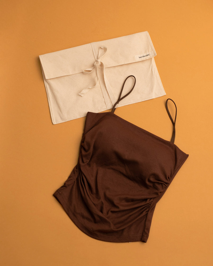 [Anniversary Gift] Padded Camisole + Linen Pouch