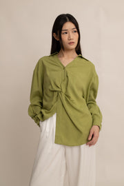 Ayla Wrap Collar Shirt