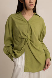Ayla Wrap Collar Shirt