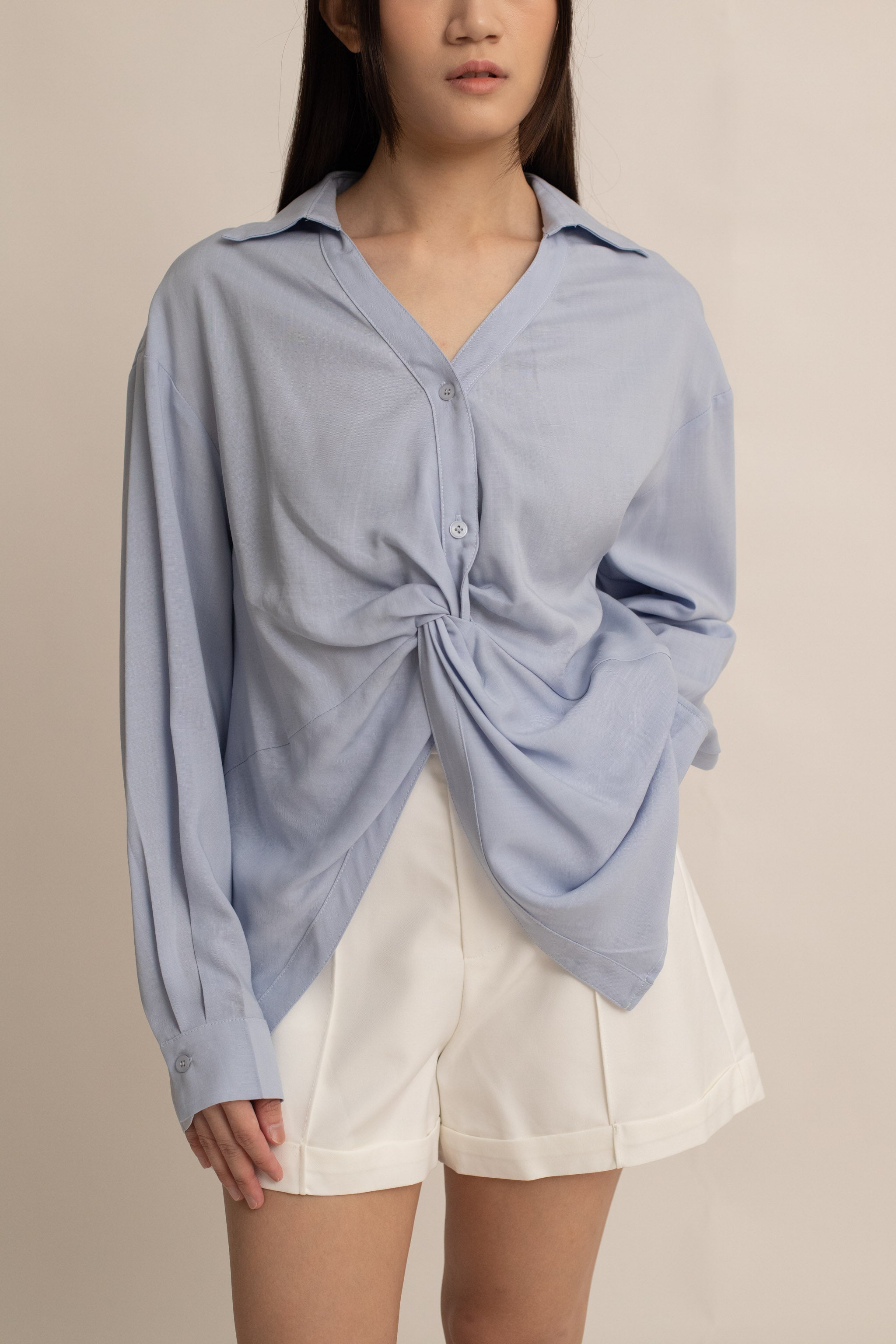 Ayla Wrap Collar Shirt