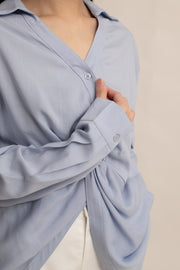 Ayla Wrap Collar Shirt