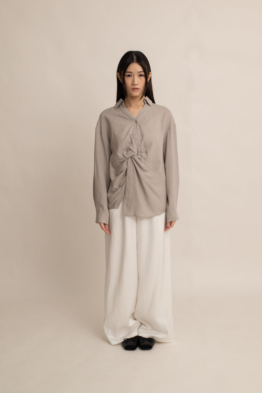 Ayla Wrap Collar Shirt