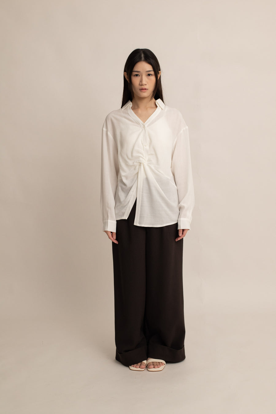 Ayla Wrap Collar Shirt