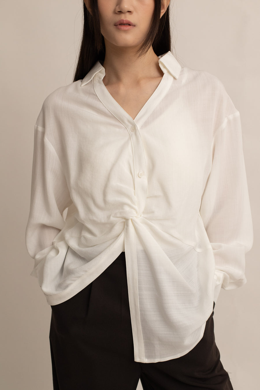 Ayla Wrap Collar Shirt