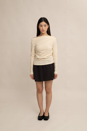 Caelyn Ruched Long-sleeve Top