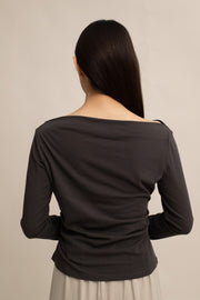 Caelyn Ruched Long-sleeve Top