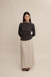 Caelyn Ruched Long-sleeve Top
