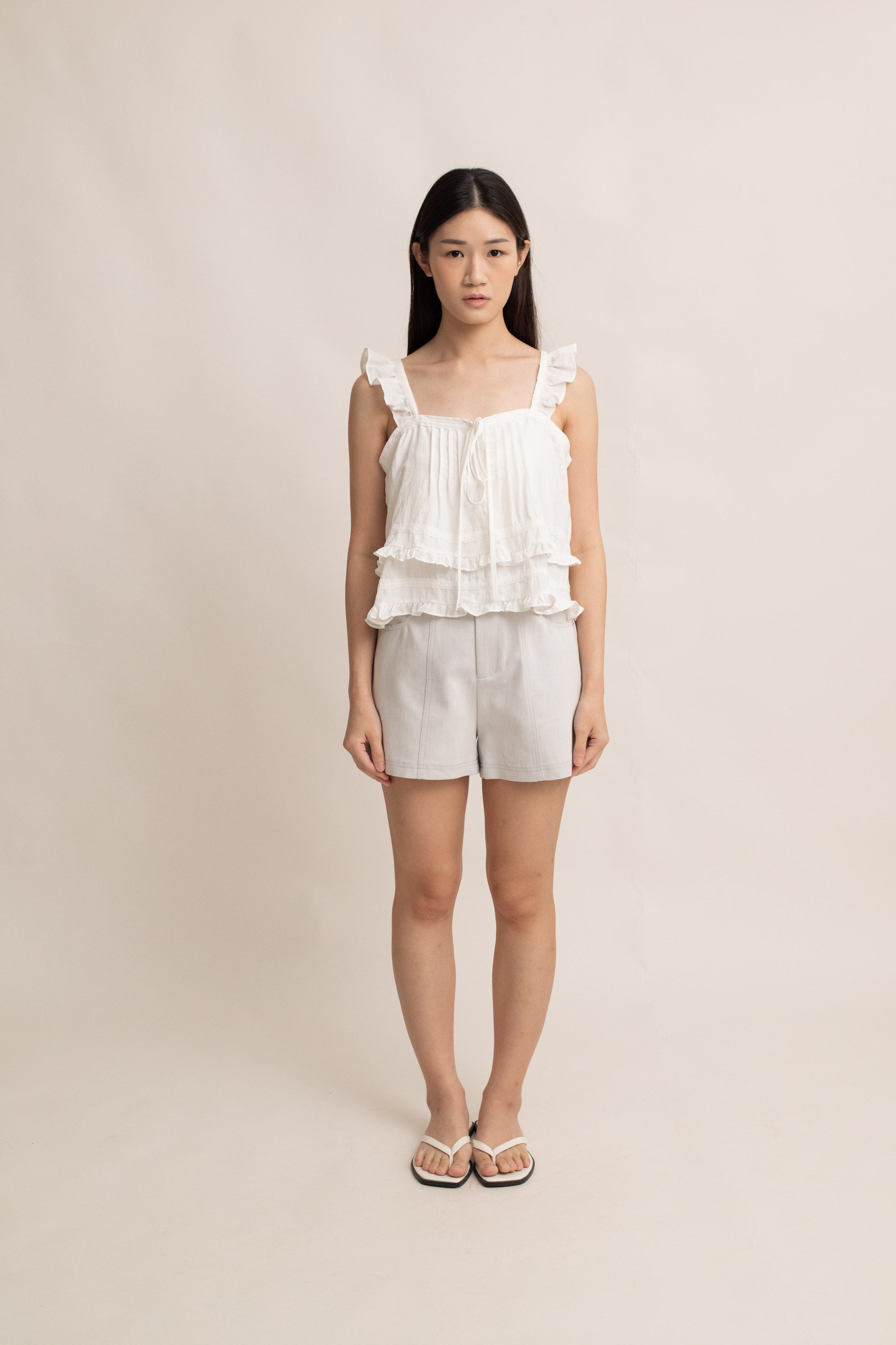 Cassia Ruffle Top