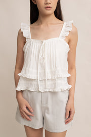 Cassia Ruffle Top