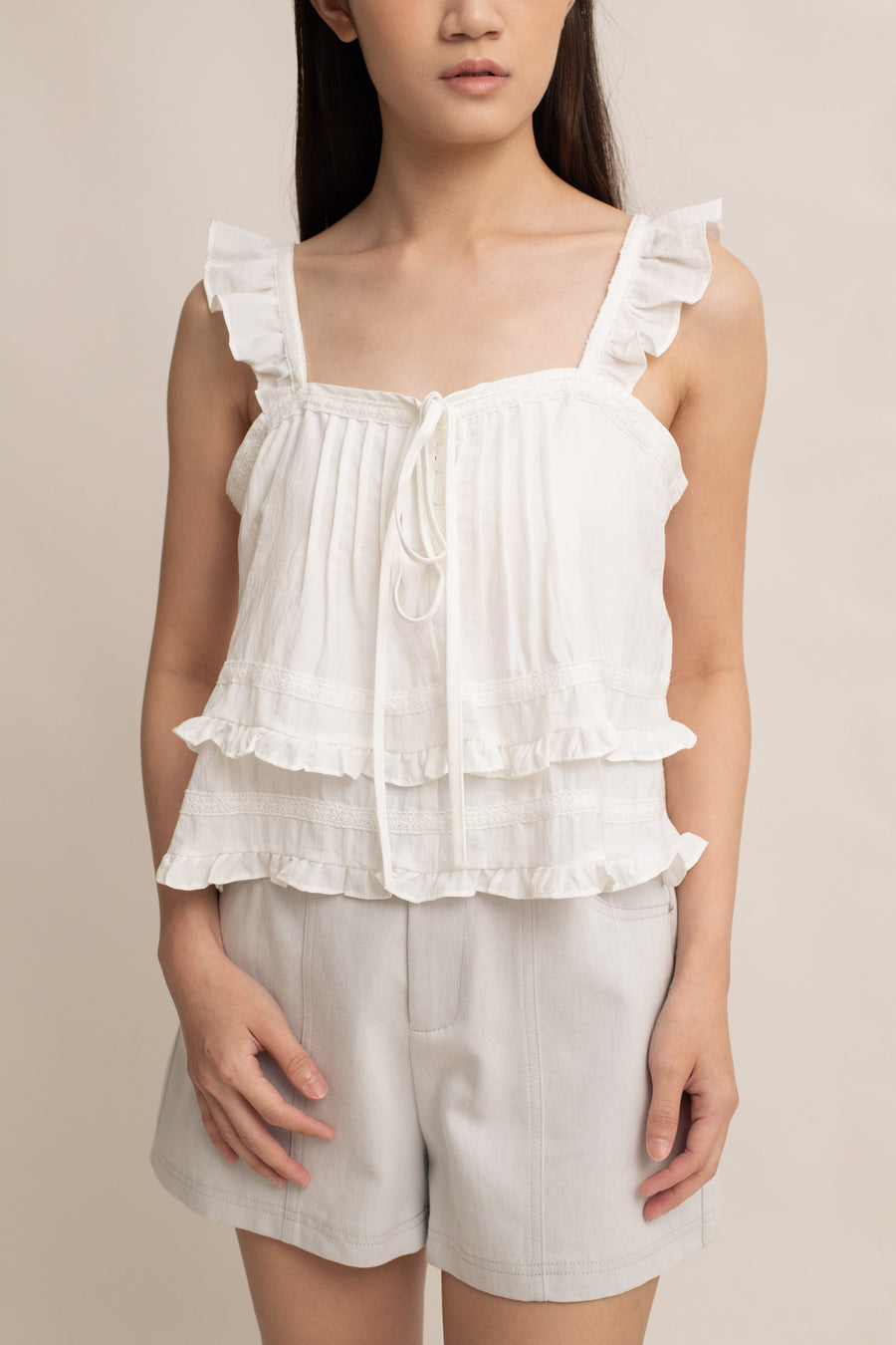 Cassia Ruffle Top
