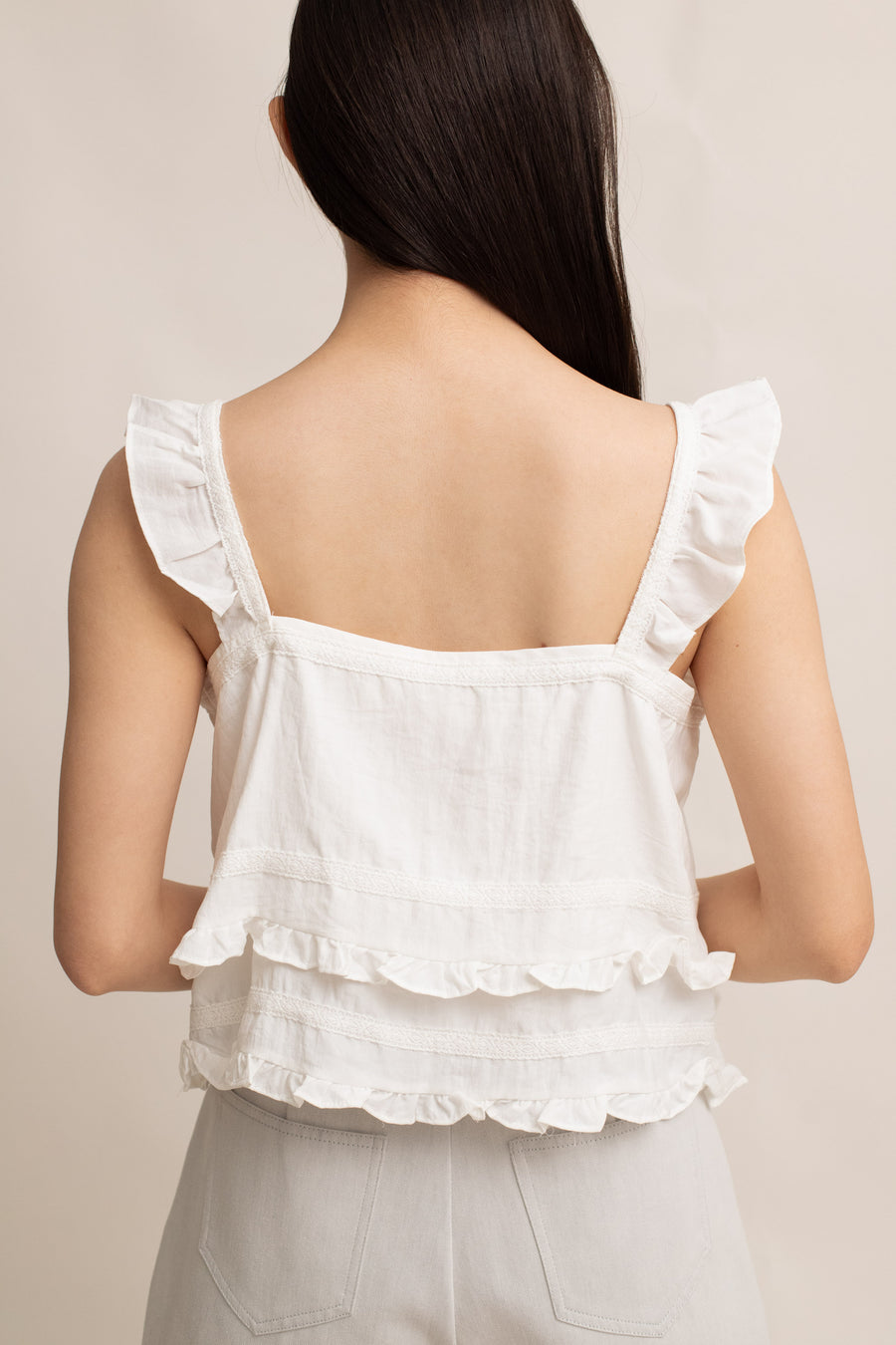 Cassia Ruffle Top