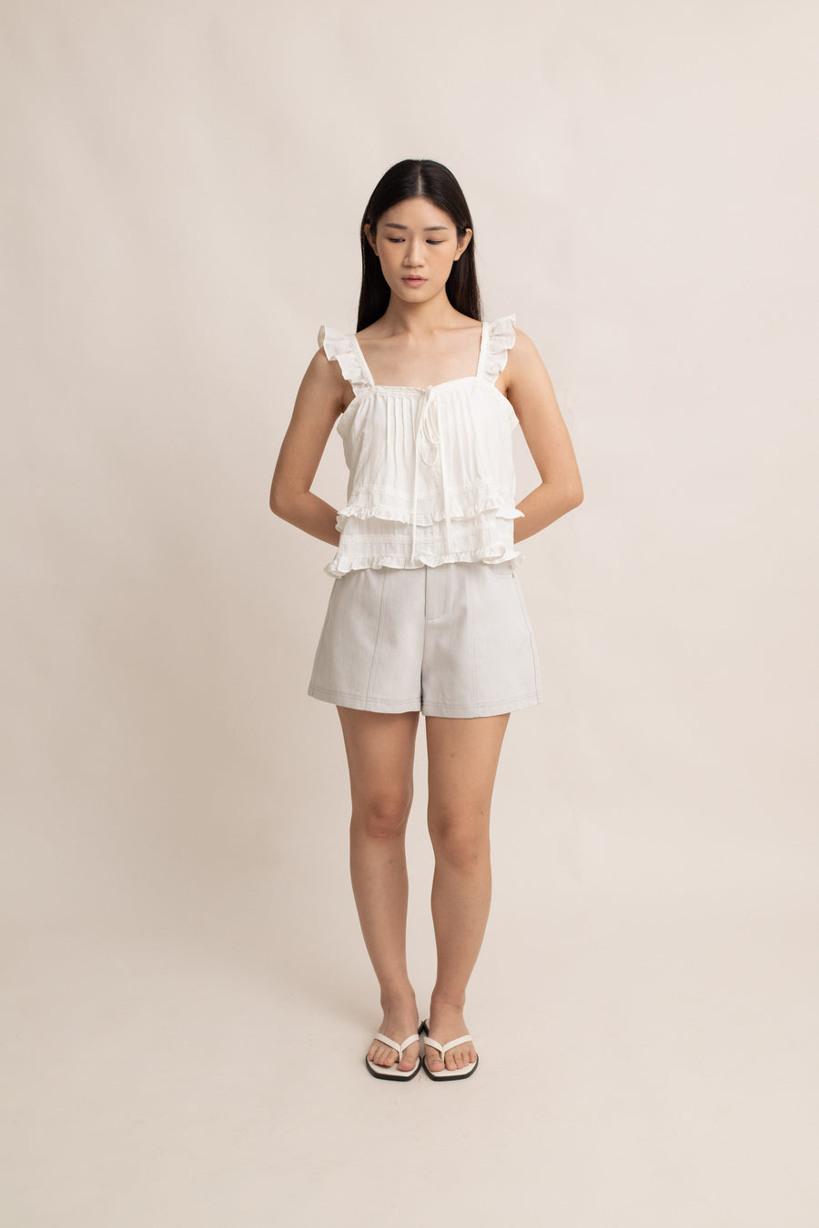 Cassia Ruffle Top