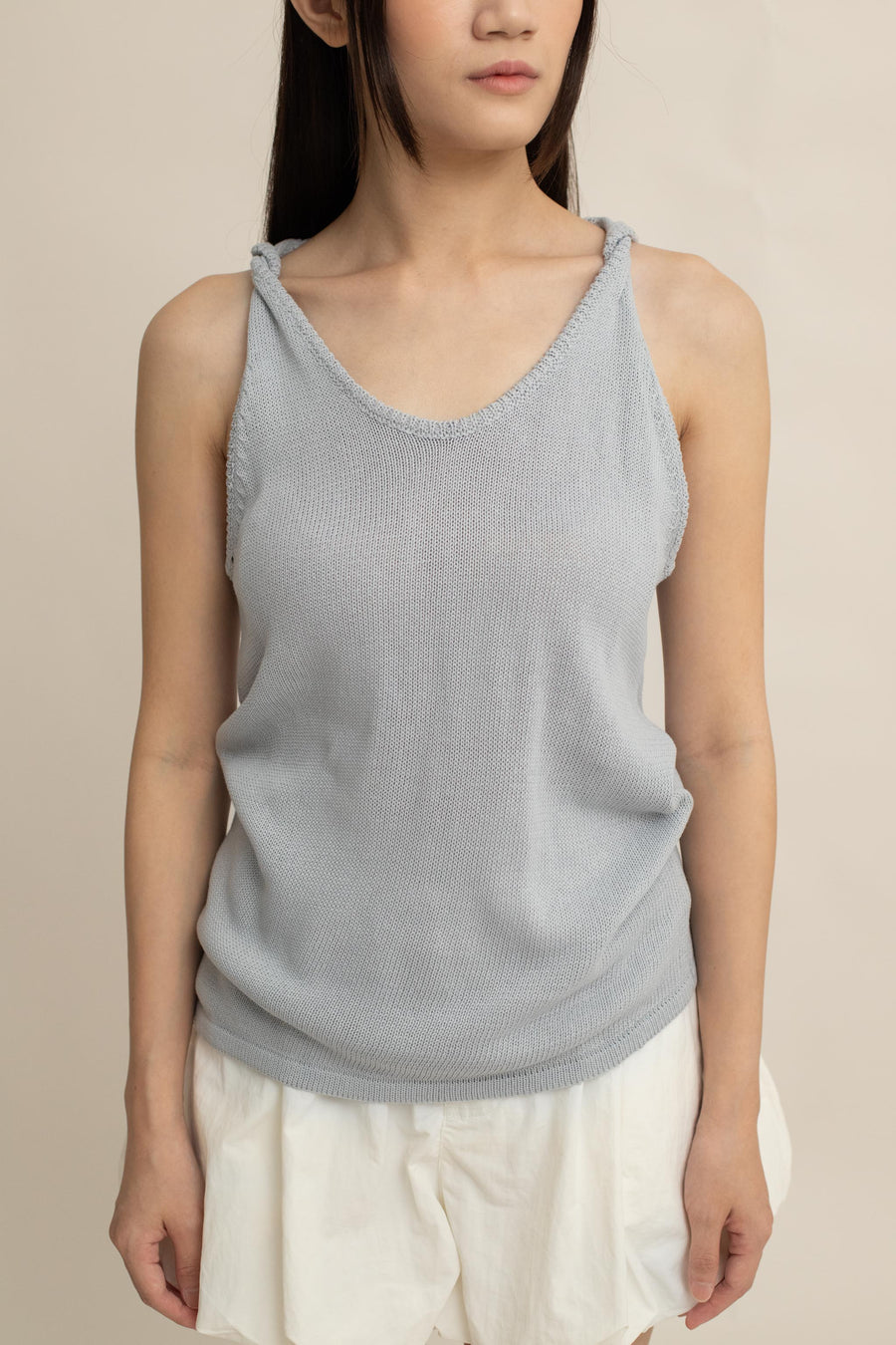 Chloe Twist-Strap Knit Top