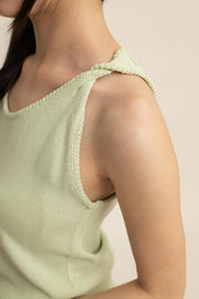 Chloe Twist-Strap Knit Top