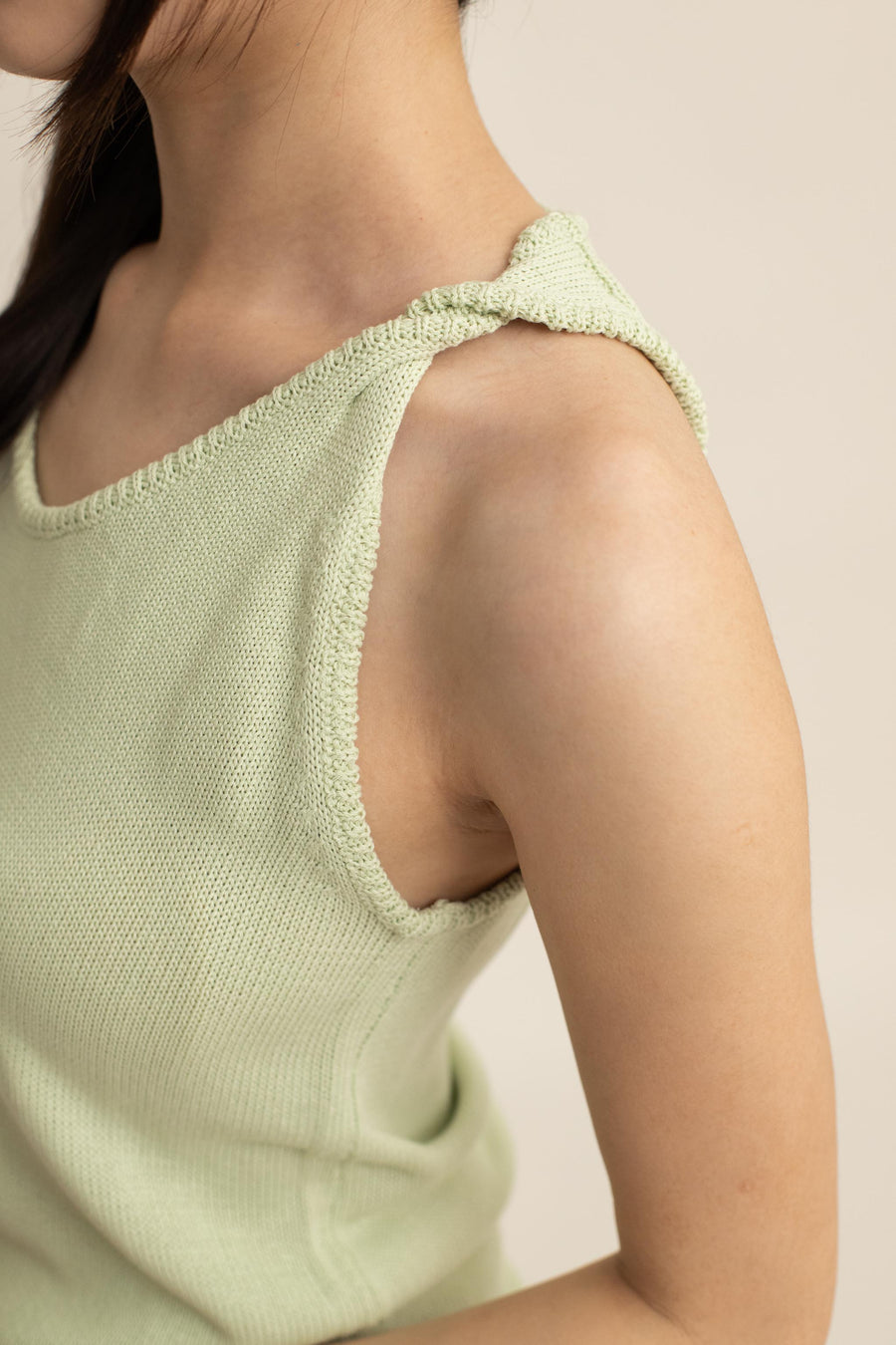 Chloe Twist-Strap Knit Top