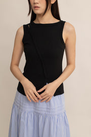 Della Front Pleat Top