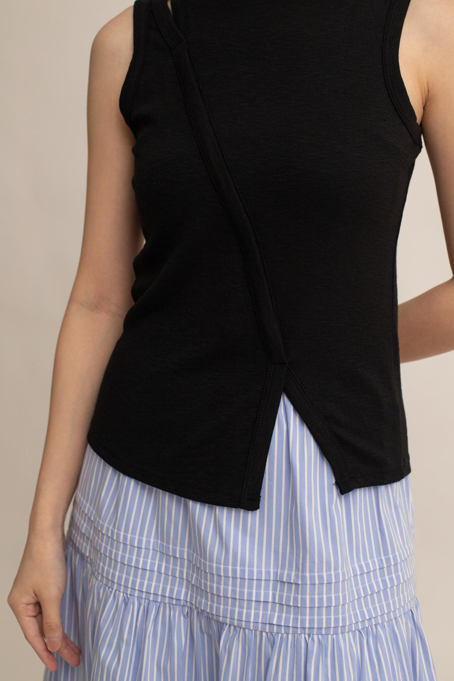 Della Front Pleat Top