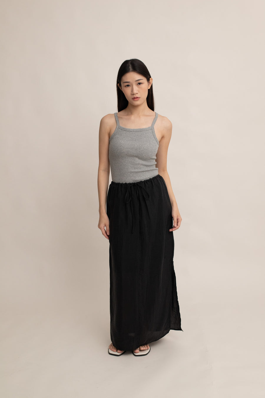 Elara Drawstring Midi Skirt