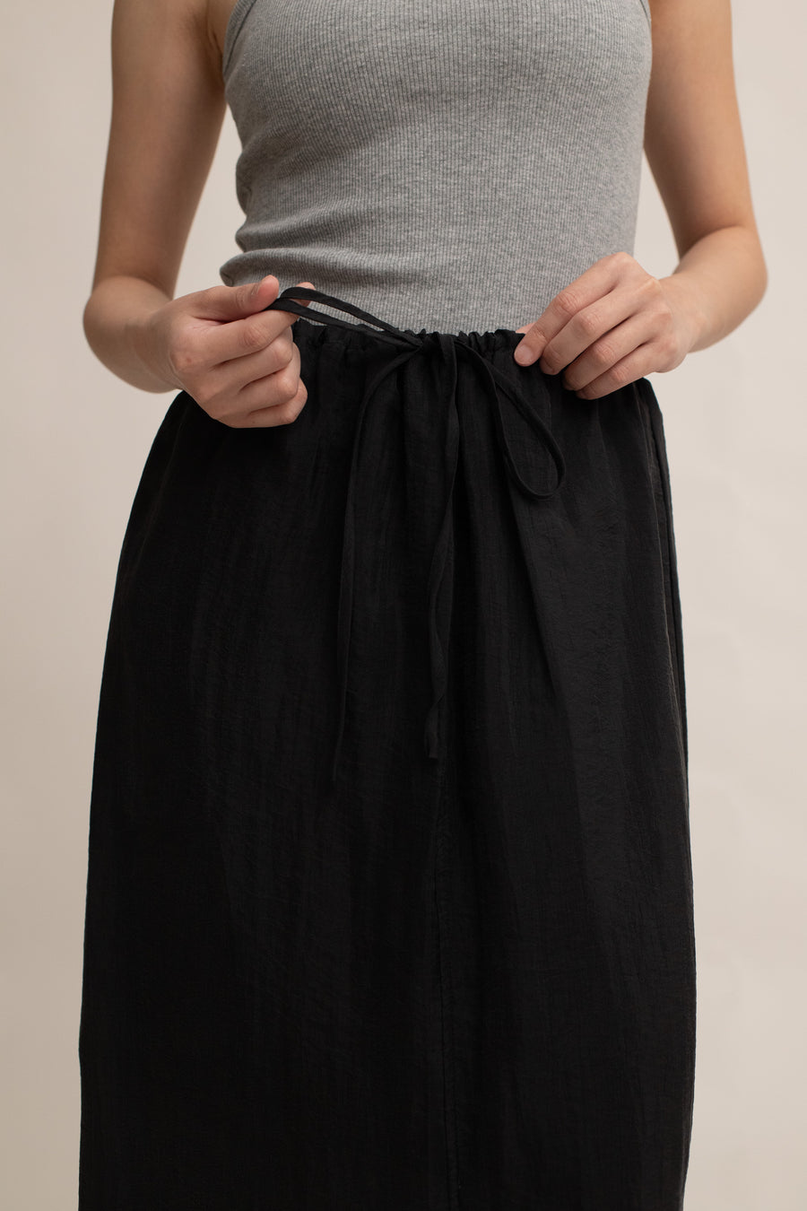 Elara Drawstring Midi Skirt