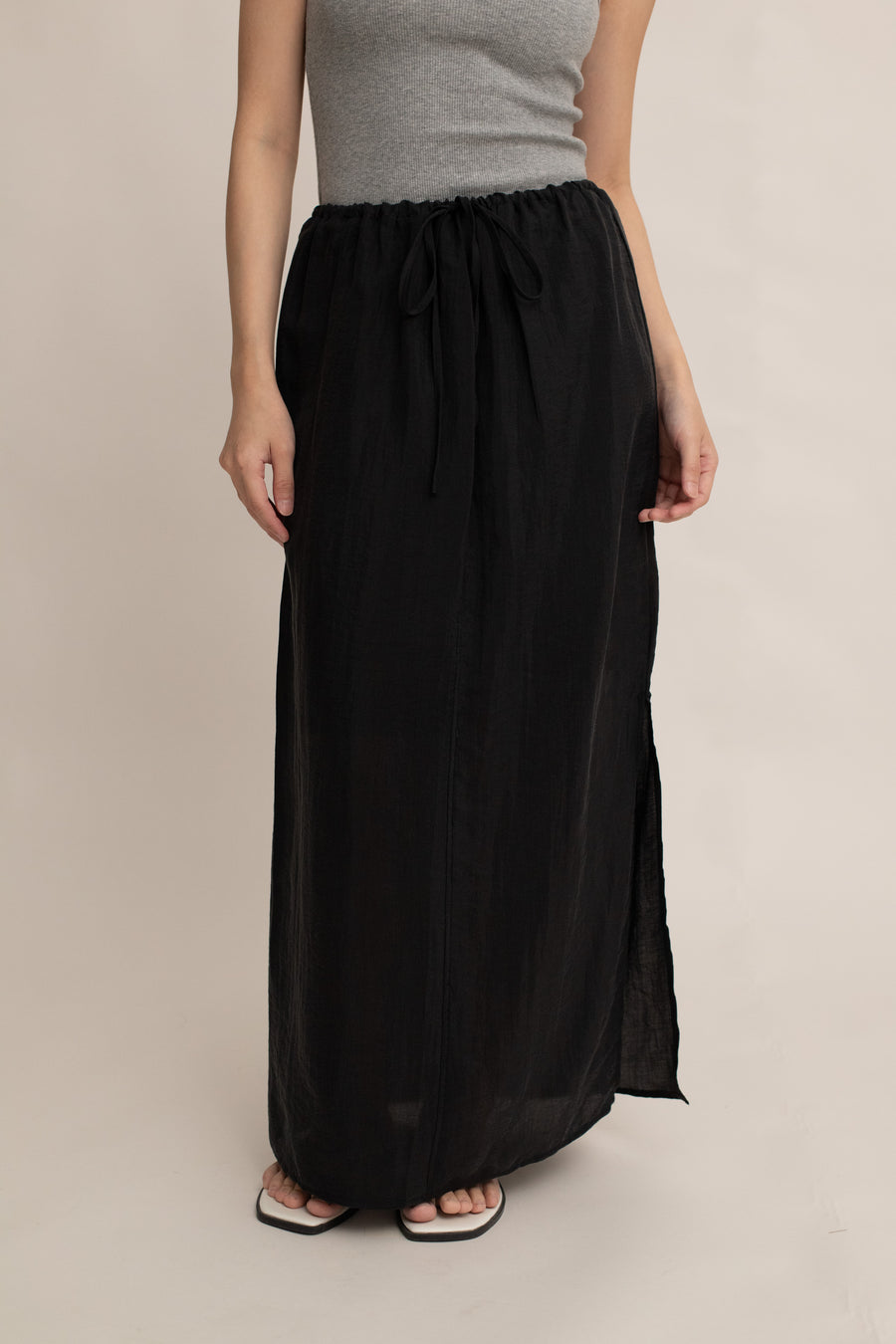 Elara Drawstring Midi Skirt
