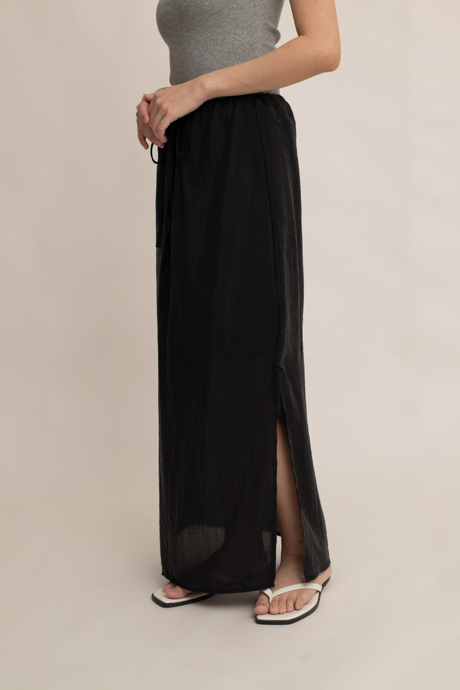 Elara Drawstring Midi Skirt
