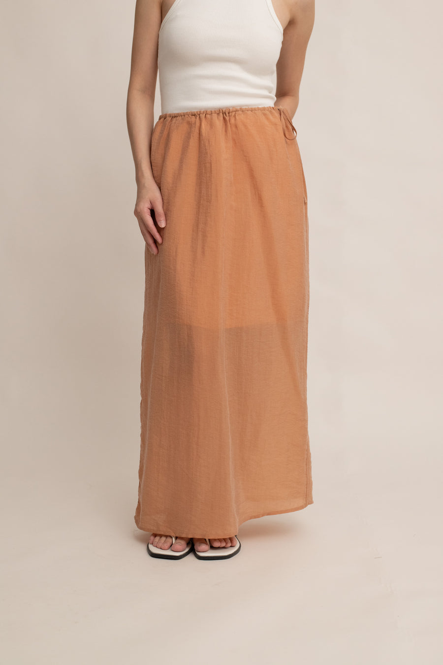 Elara Drawstring Midi Skirt