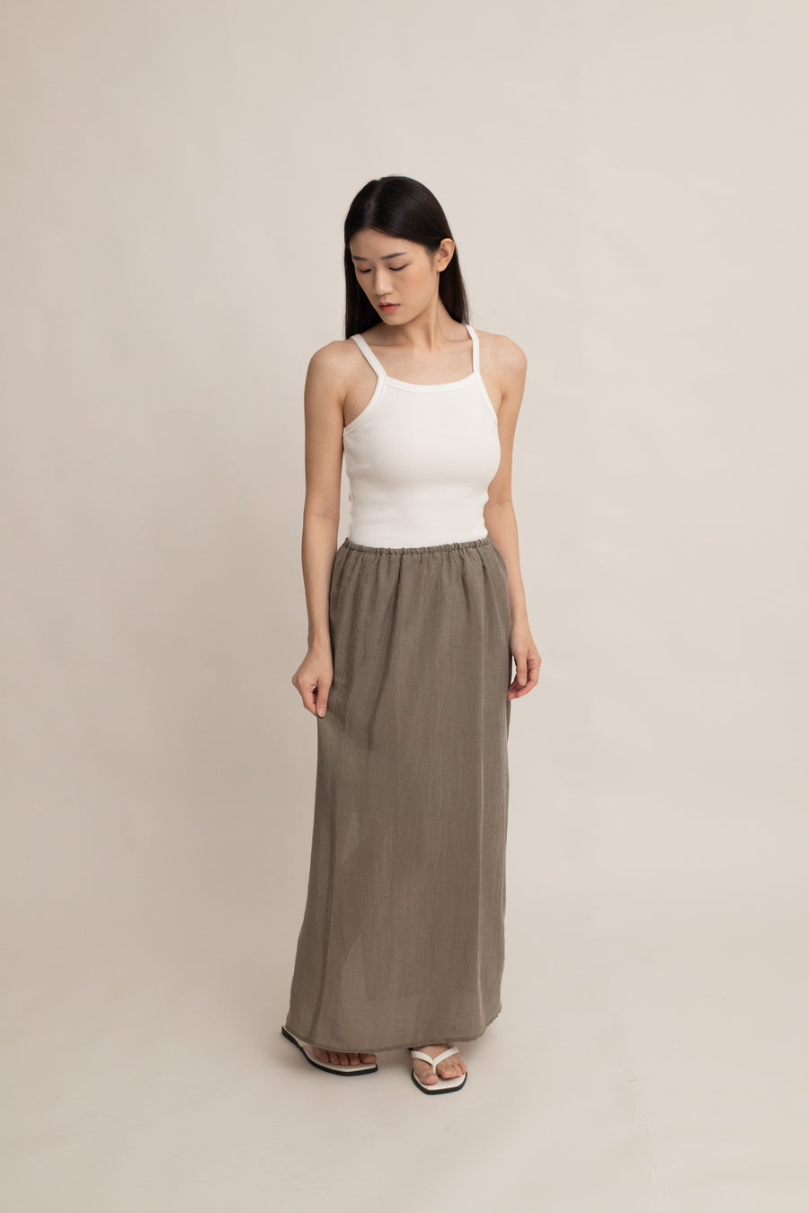 Elara Drawstring Midi Skirt