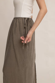 Elara Drawstring Midi Skirt