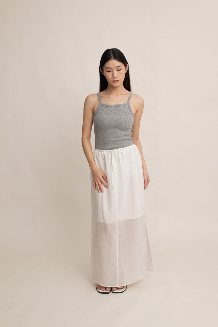 Elara Drawstring Midi Skirt