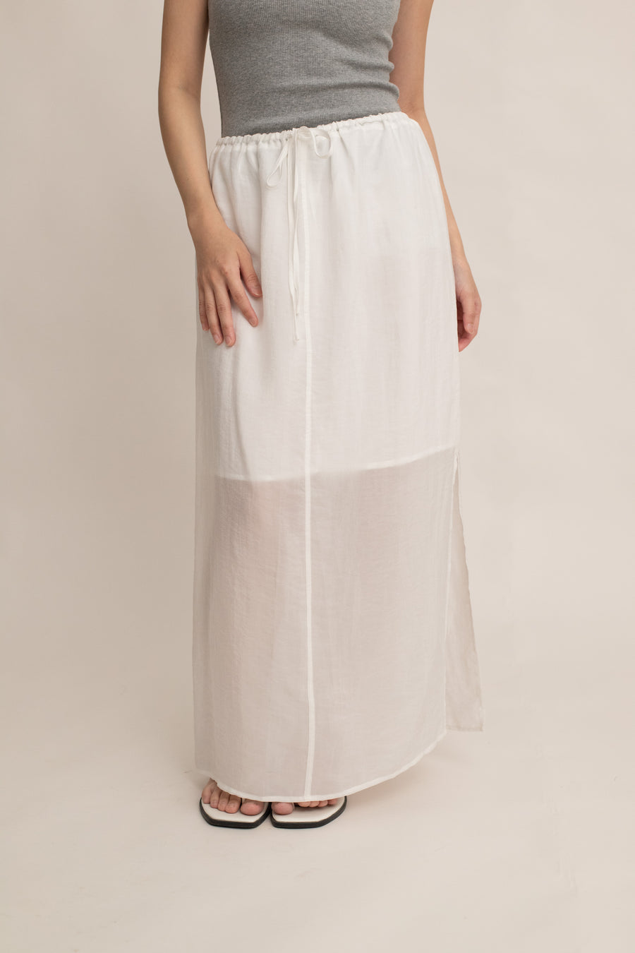 Elara Drawstring Midi Skirt