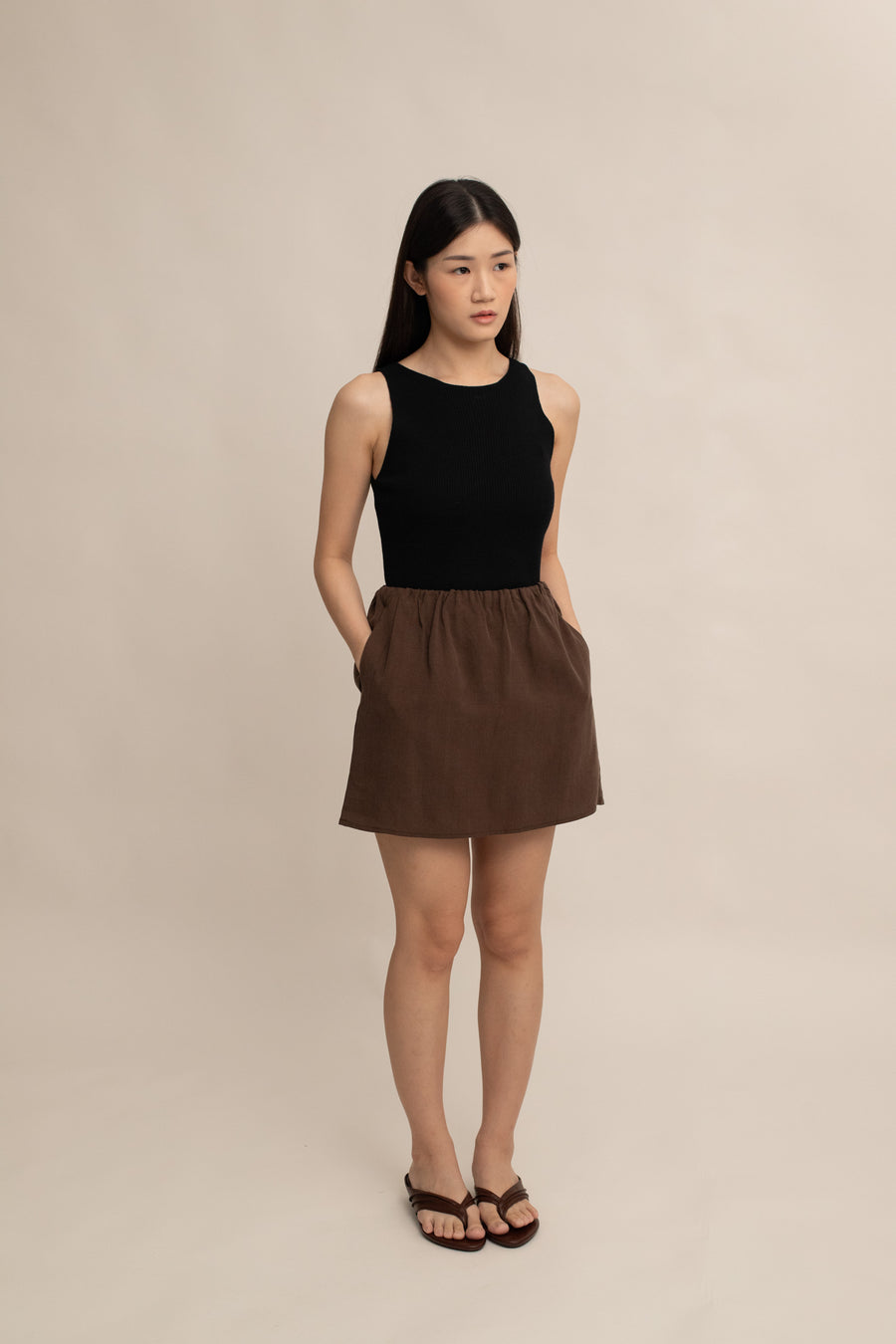 Gemma Linen Mini Skort