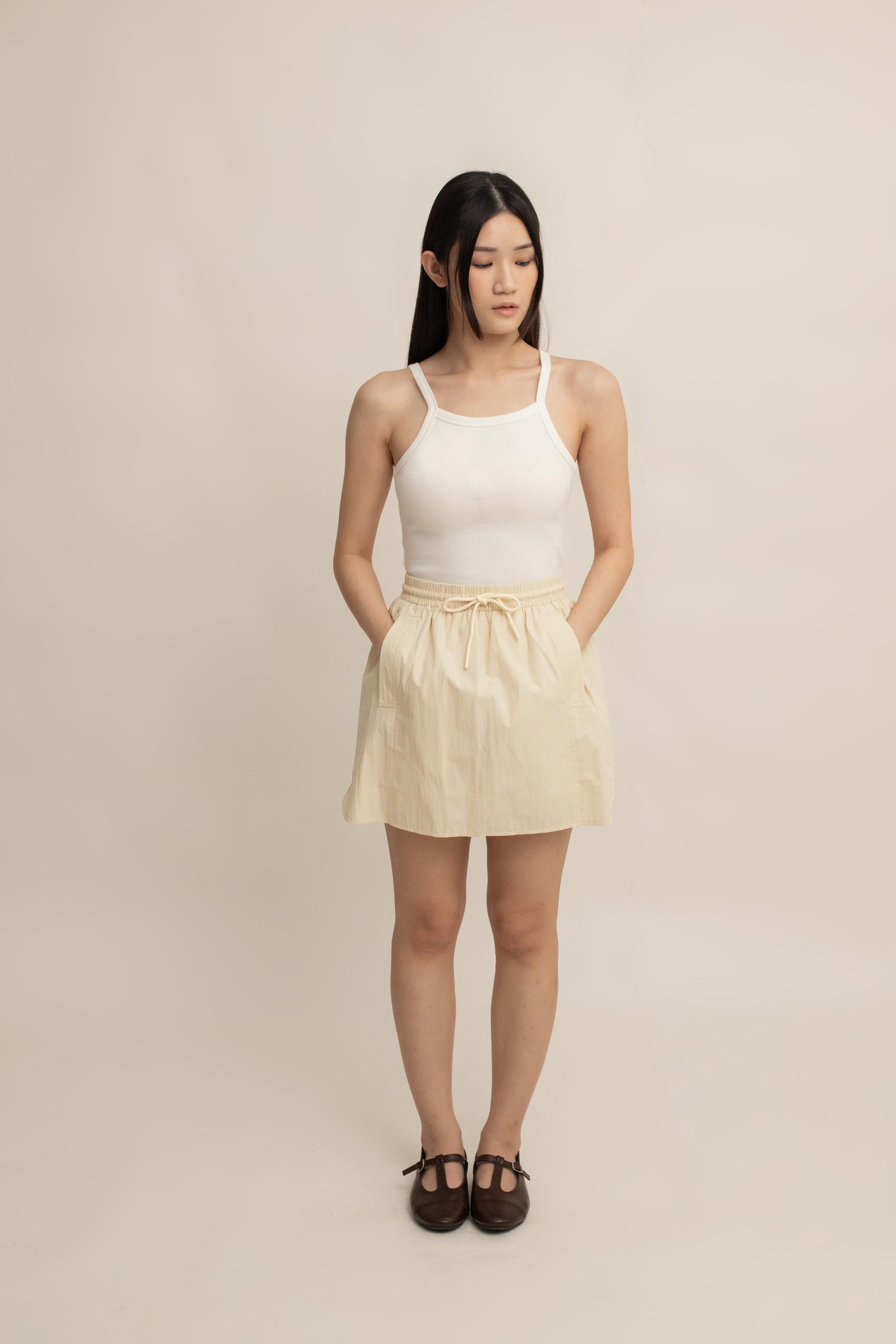 Hannah Drawstring Mini Skirt