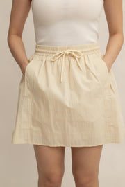 Hannah Drawstring Mini Skirt