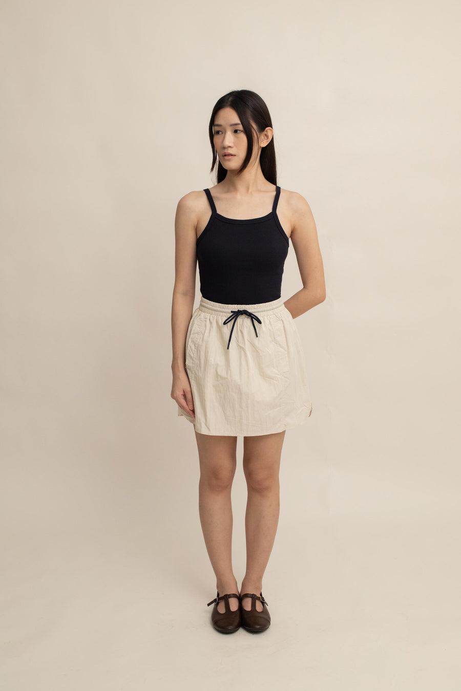 Hannah Drawstring Mini Skirt