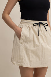 Hannah Drawstring Mini Skirt