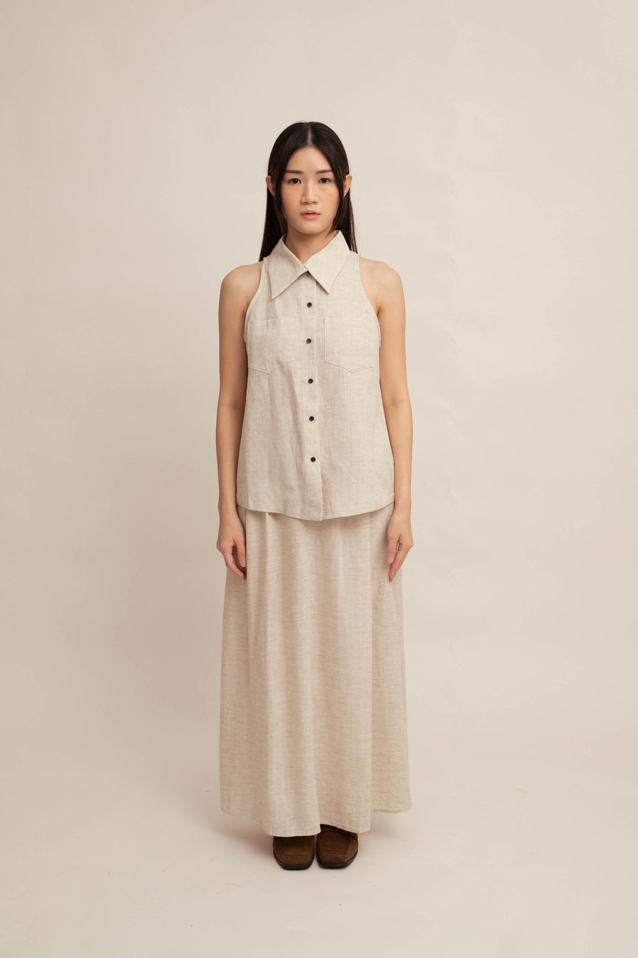 Helene Collar Top