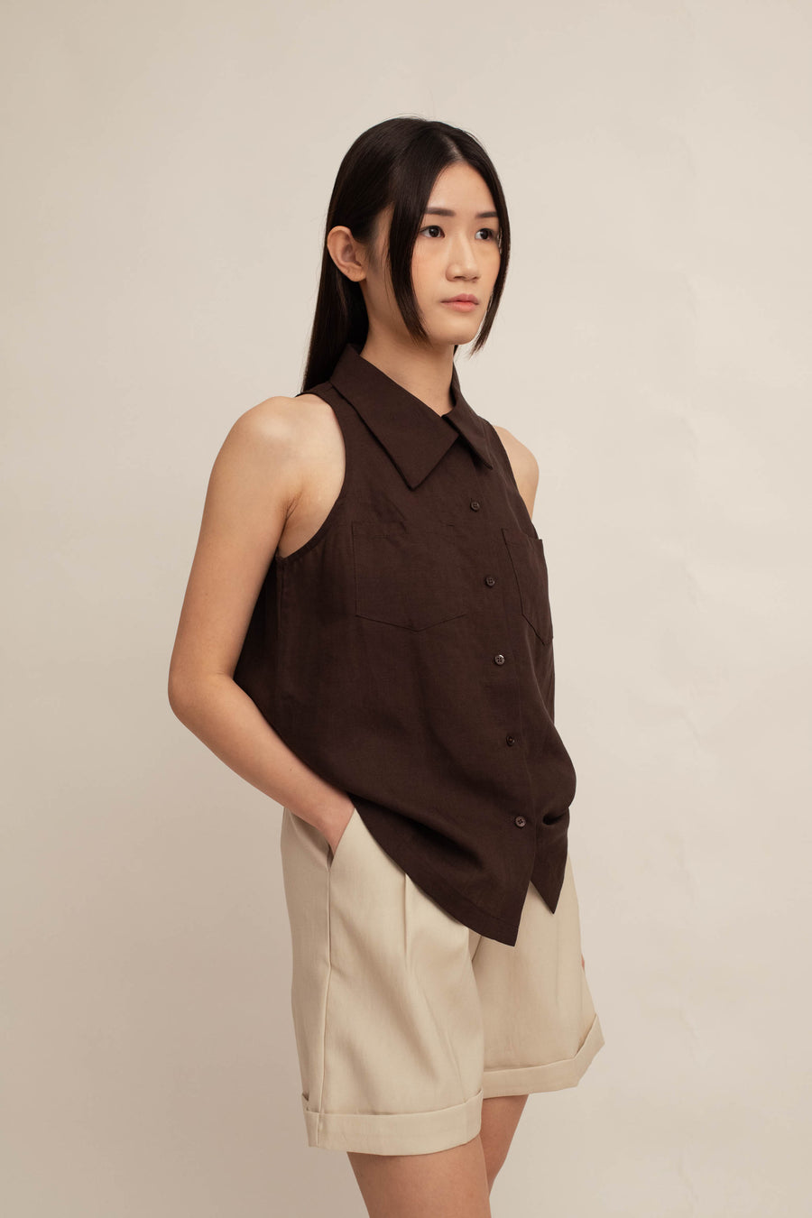 Helene Collar Top