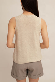 Koji Cross-Neck Knit Top