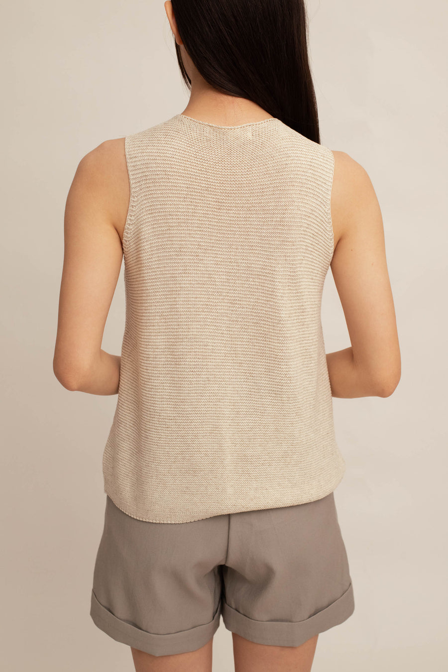 Koji Cross-Neck Knit Top