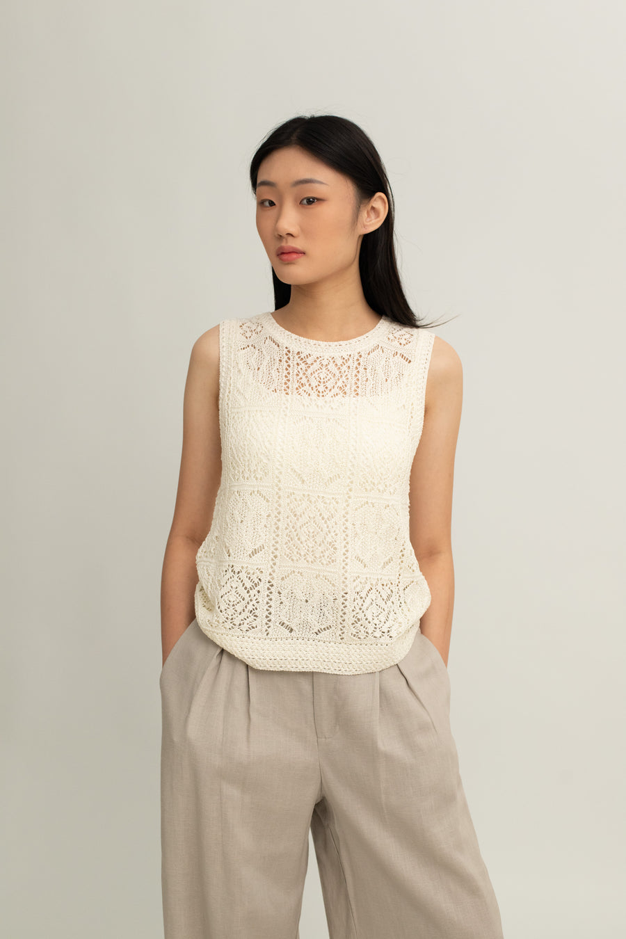 Iris Crochet Knit Top