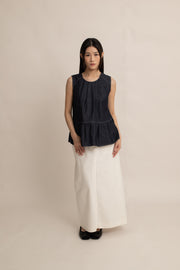 Jodie Denim Peplum Top