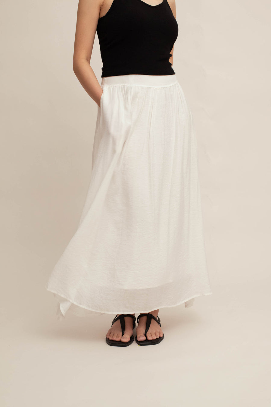 Kallie Textured Midi Skirt
