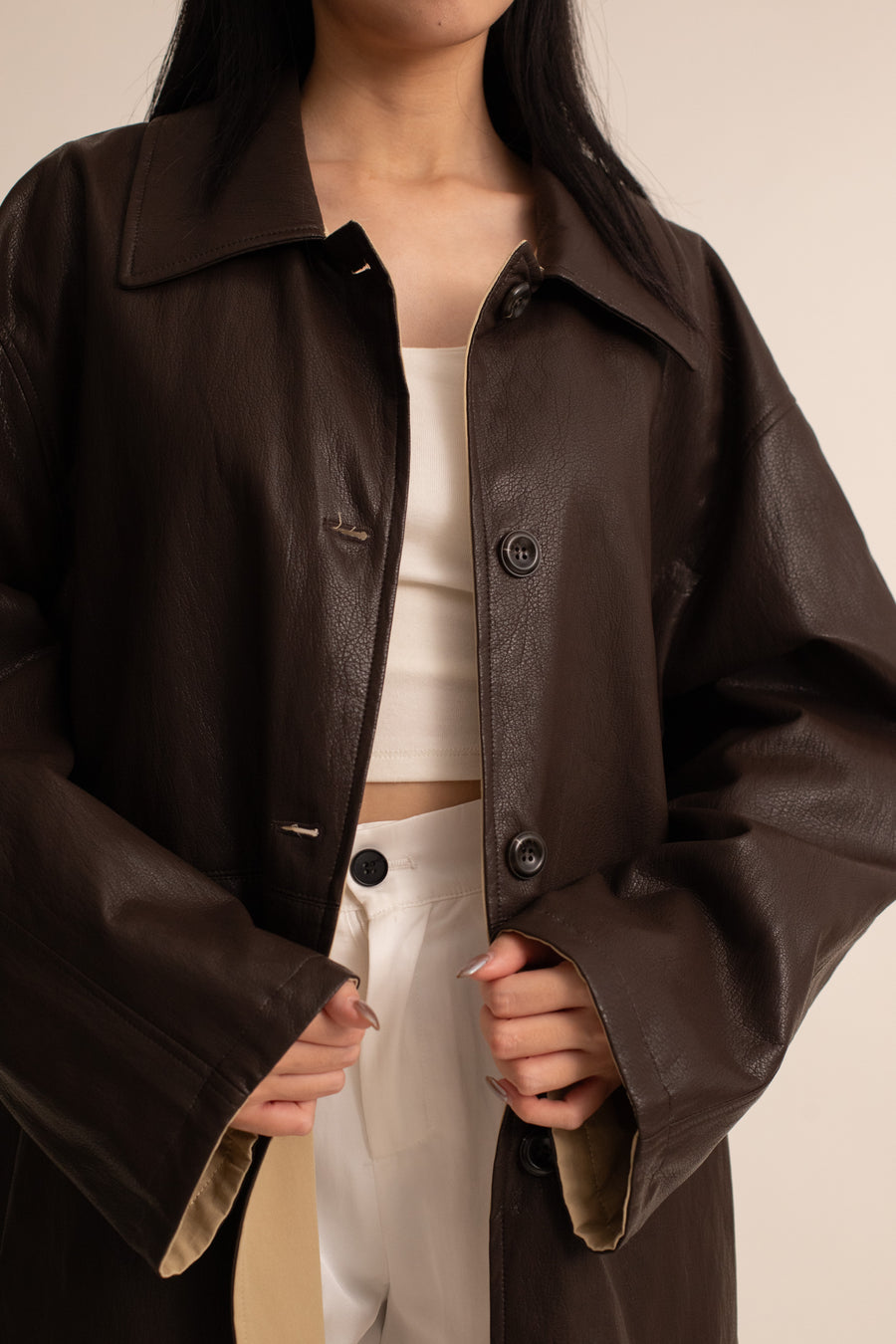 Kendra Reversible Leather Jacket