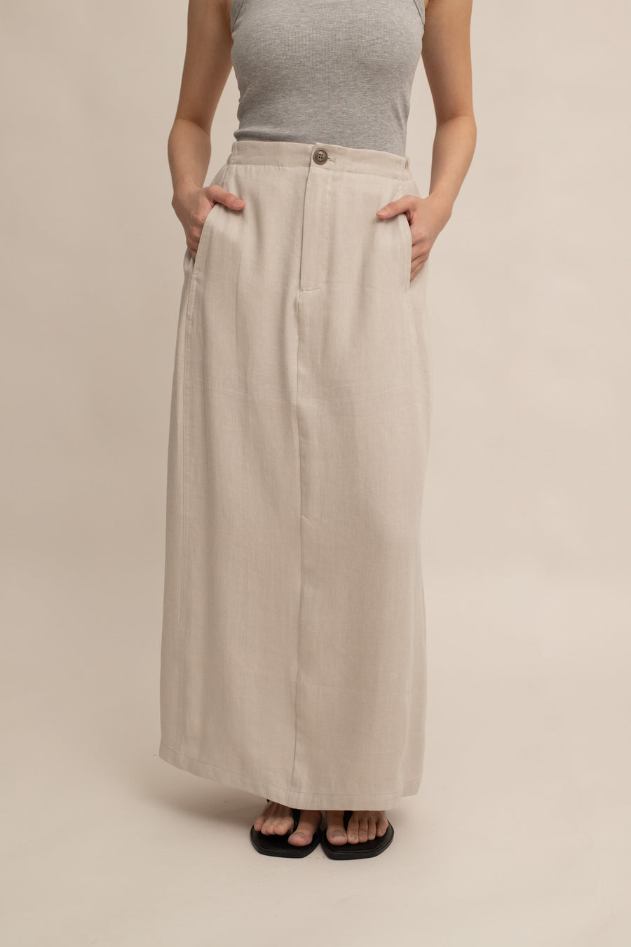 Linnie Linen Midi Skirt