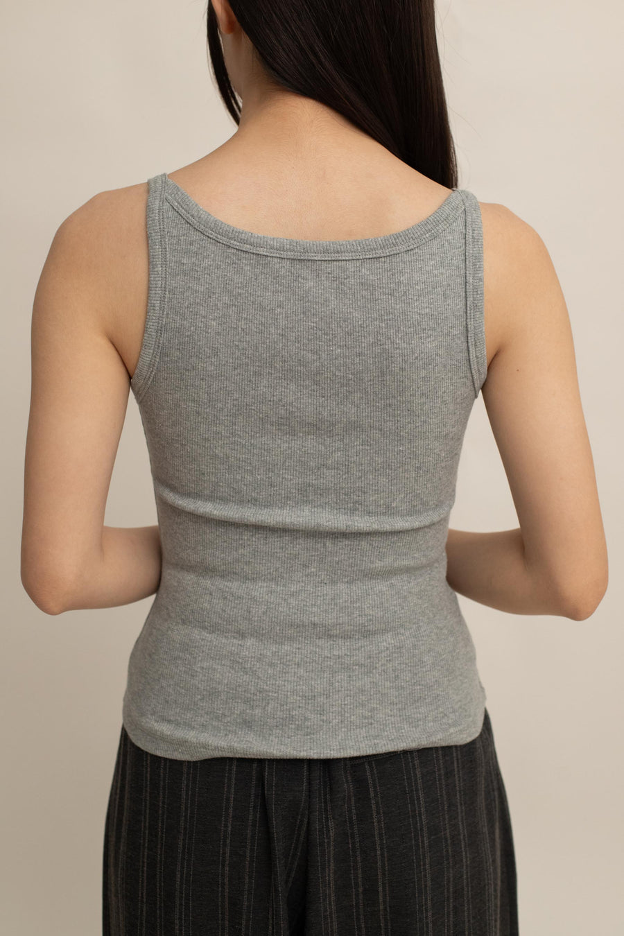 Lune Ribbed Square-Neck Cami