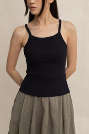 Lune Ribbed Square-Neck Cami