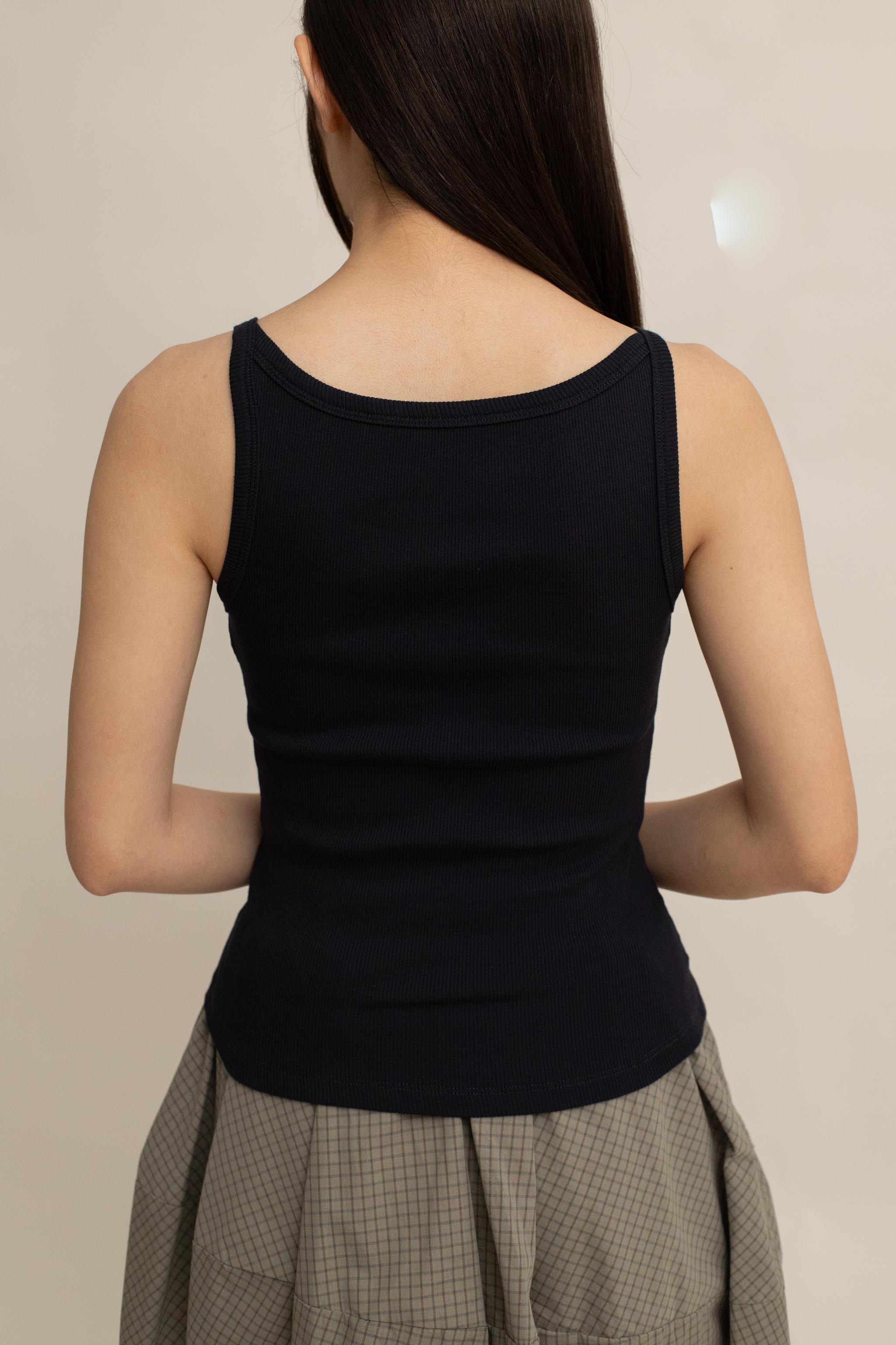 Lune Ribbed Square-Neck Cami