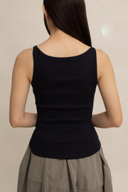 Lune Ribbed Square-Neck Cami