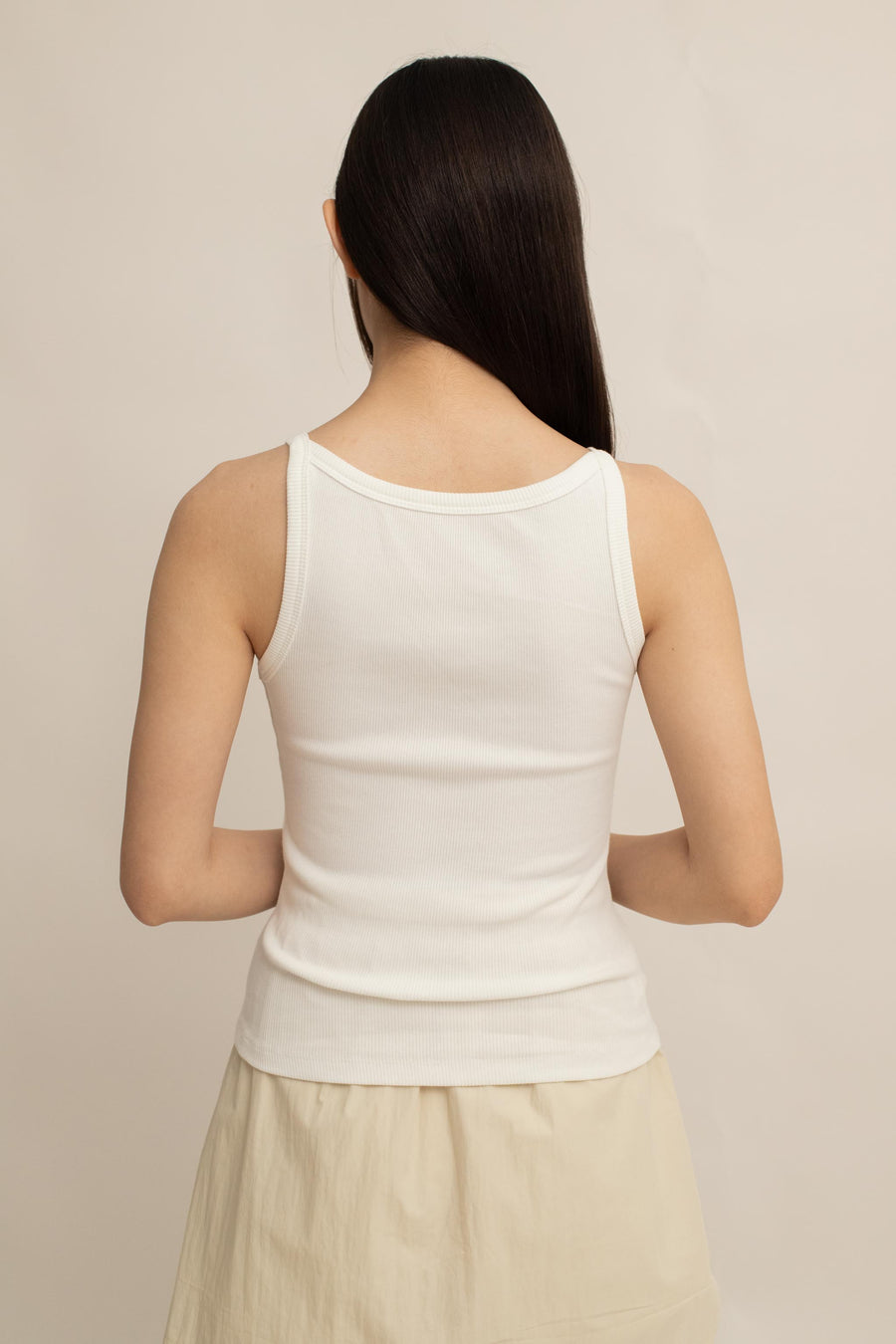 Lune Ribbed Square-Neck Cami