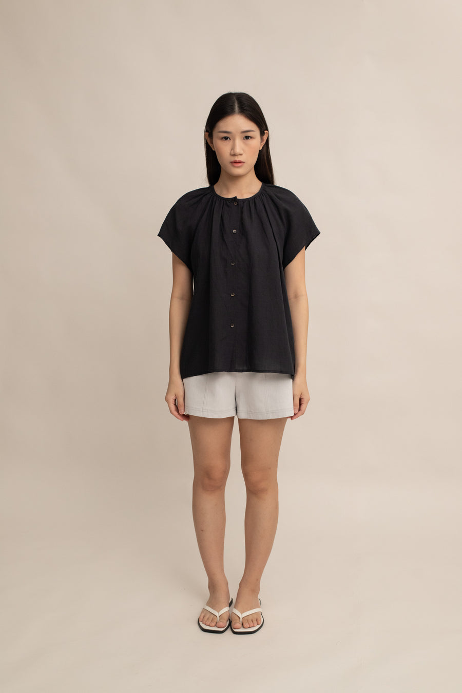 Lyra Button Top